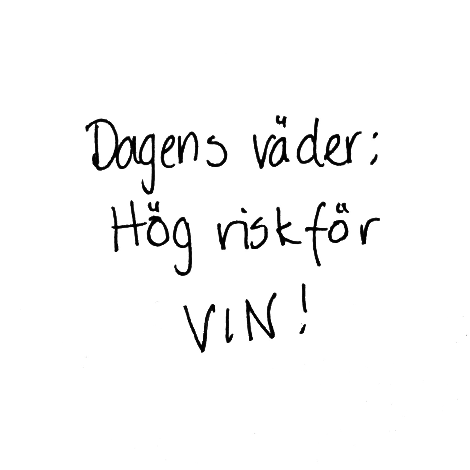 Dagens väder: Hög risk för VIN!